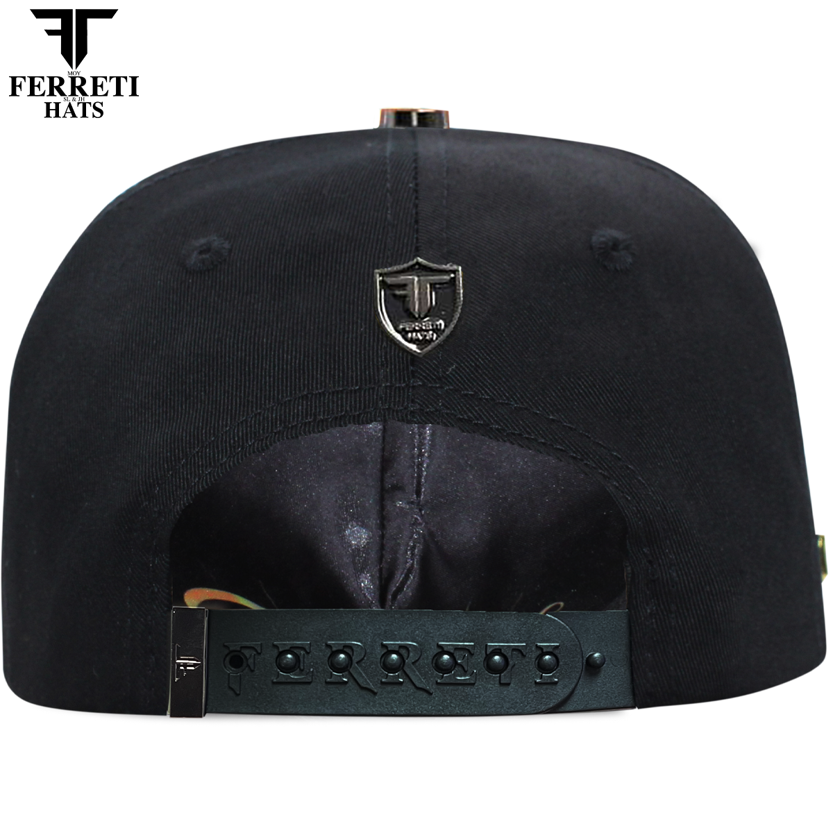 FERRETI HATS PREMIUM FT116BB The Lucky Black on Black Baseball Cap For Men