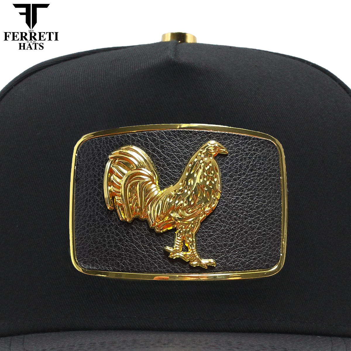 FERRETI HATS PREMIUM FT146 Golden Rooster Baseball Cap for Men