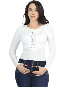 Blusa Manga Larga Stretch CODIGO 12357