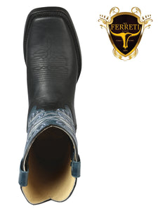 Bota Rodeo Ferreti para Caballero CA-REH-82 Crazy Negro