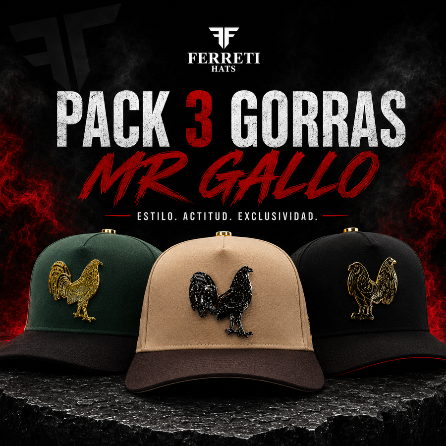 Pack 3 Gorras - Mr. Gallo - FERRETI HATS PREMIUM