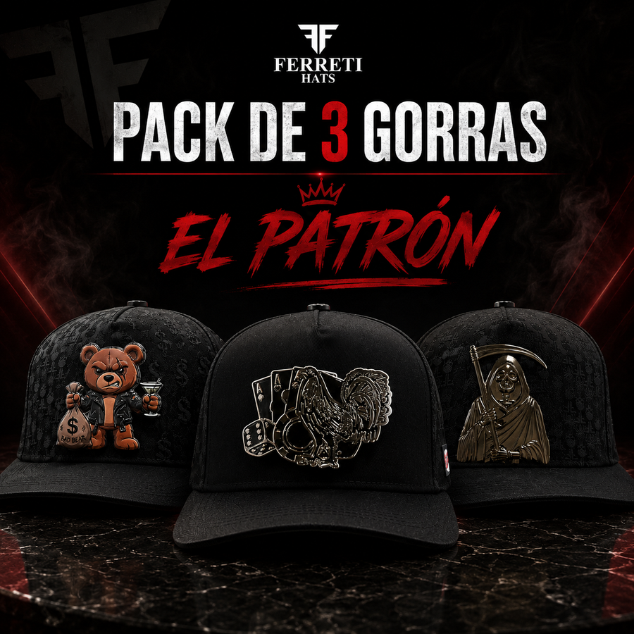 Pack 3 Gorras - El Patron - FERRETI HATS PREMIUM