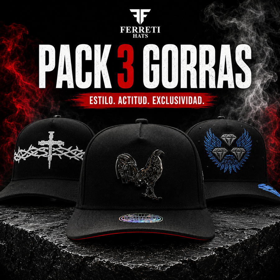 Pack 3 Gorras - Gallo Belico - FERRETI HATS PREMIUM