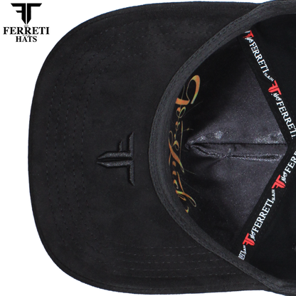 FERRETI HATS PREMIUM FT116BB The Lucky Black on Black Baseball Cap For Men
