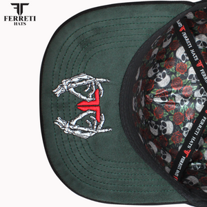 FERRETI HATS PREMIUM FT142 Skull Rose
