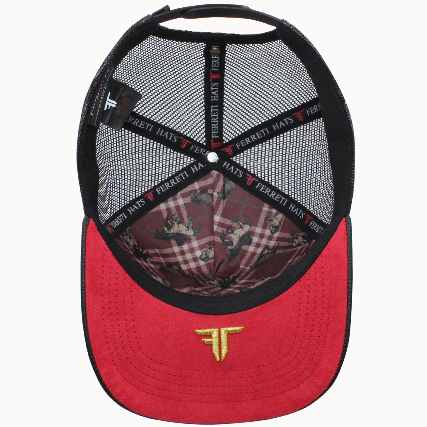 FERRETI HATS PREMIUM FT144M The Horse Mesh Baseball Cap For Men