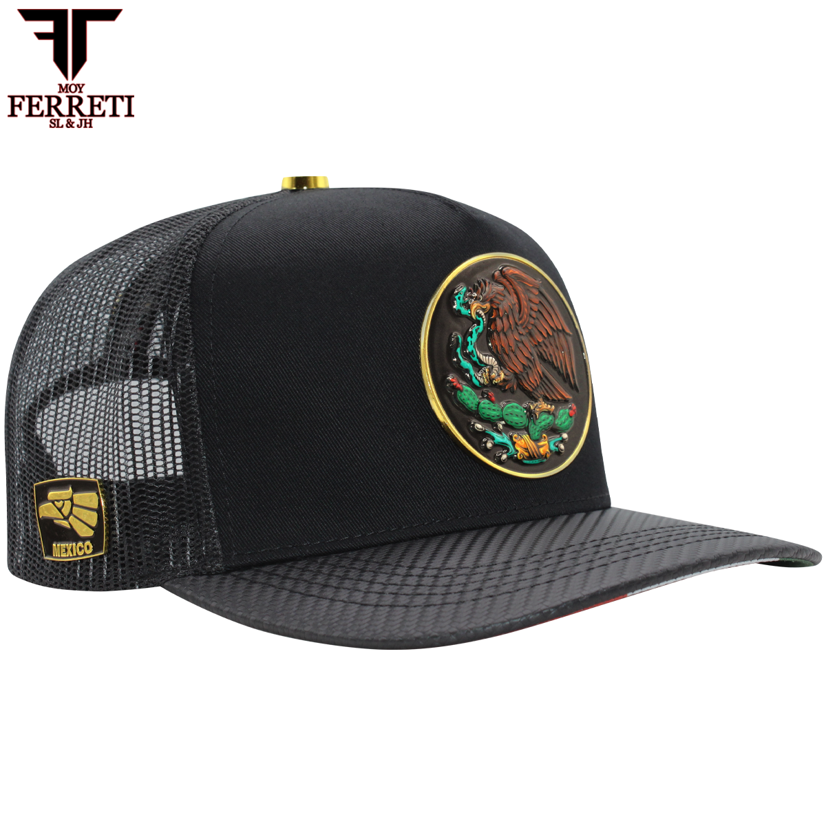 FERRETI HATS PREMIUM FT145M Mexico Shield Baseball Cap For Men