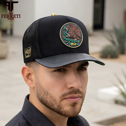 FERRETI HATS PREMIUM FT145M Mexico Shield Baseball Cap For Men