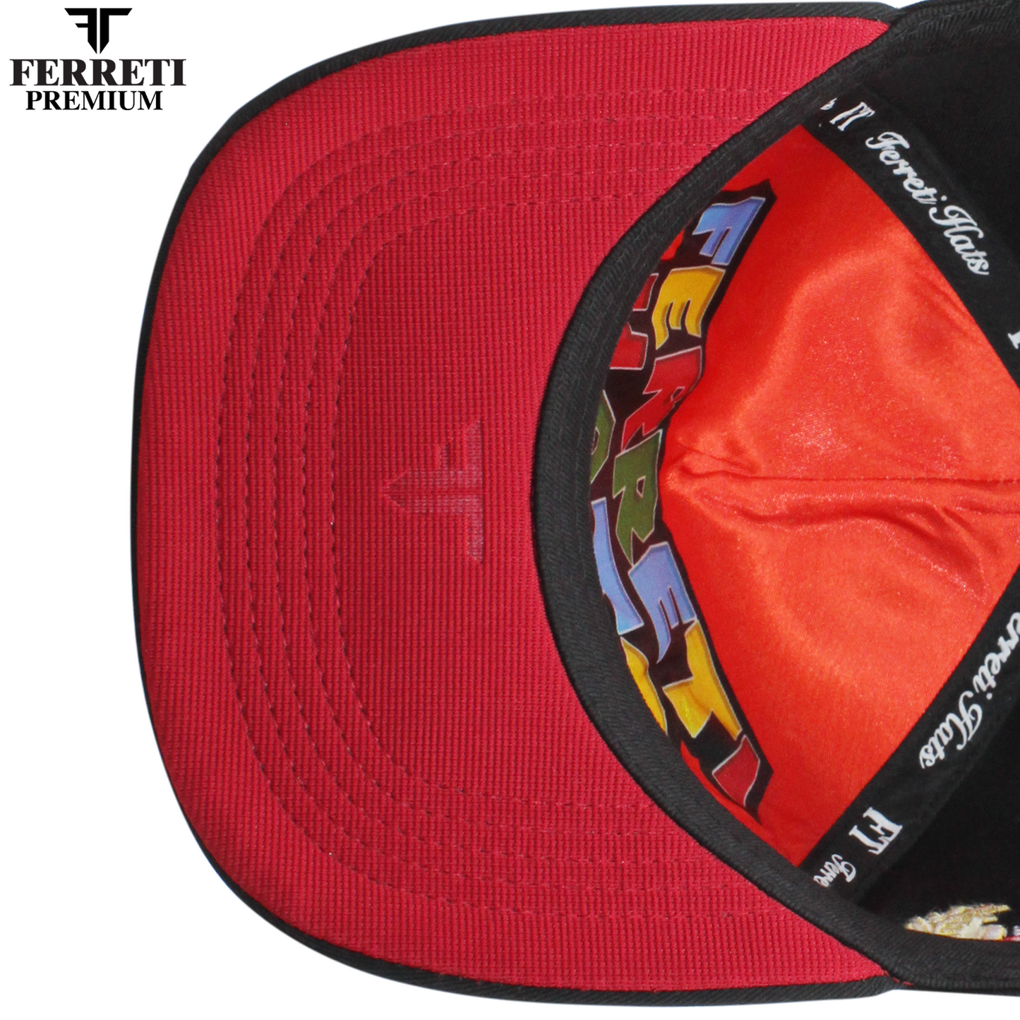 FERRETI HATS PREMIUM FT15 Black Baseball Cap For Men