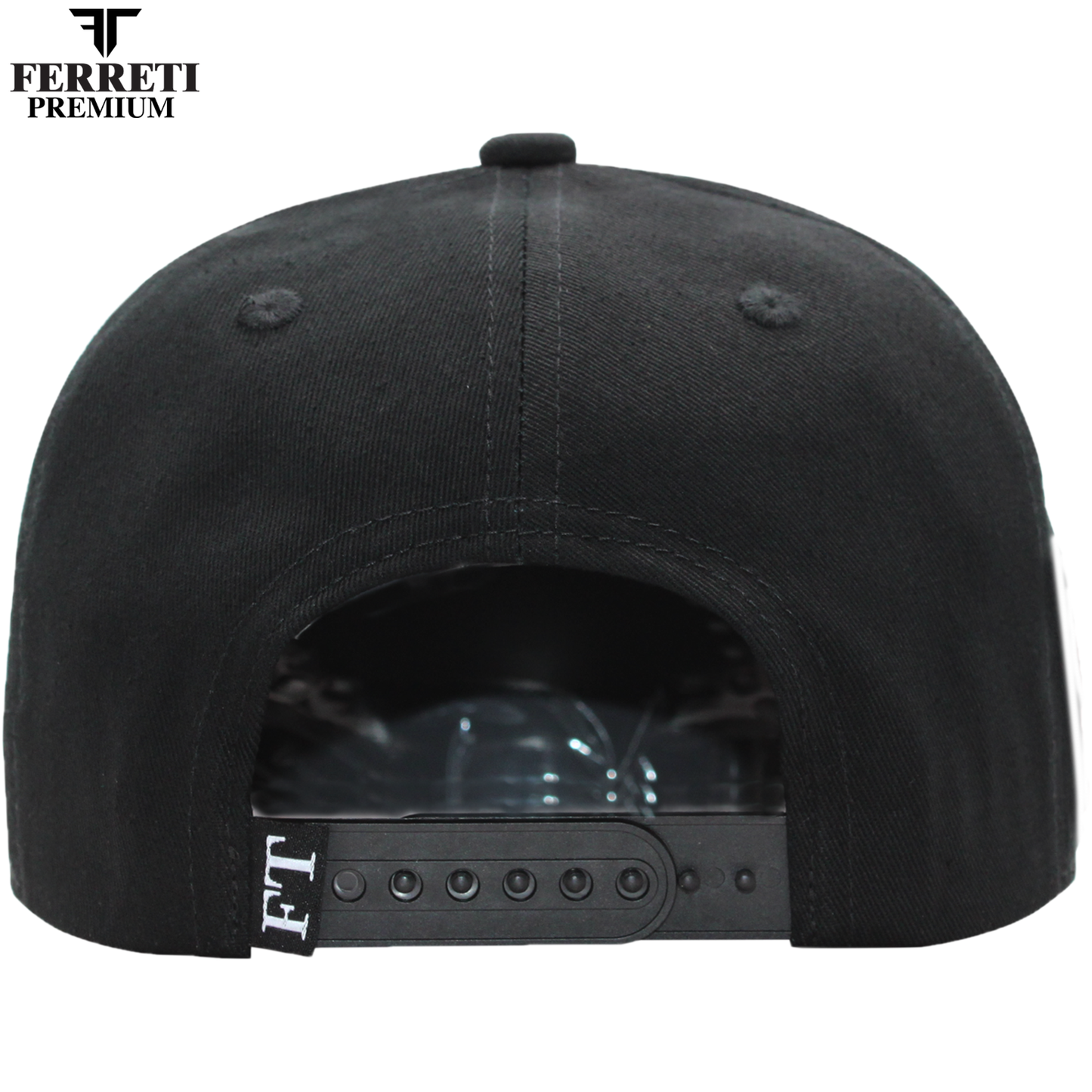 FERRETI HATS PREMIUM FT15 Black Baseball Cap For Men
