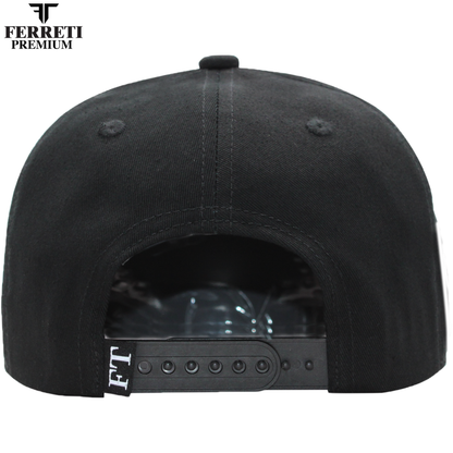 FERRETI HATS PREMIUM FT15 Black Baseball Cap For Men