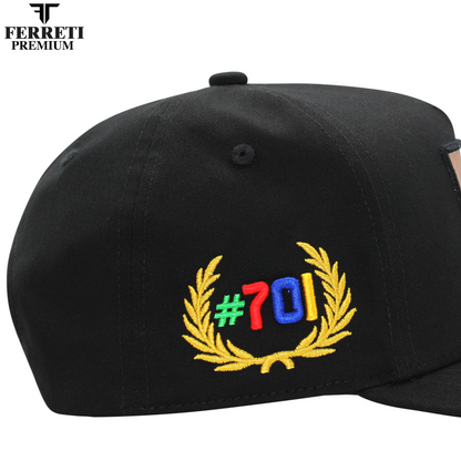 FERRETI HATS PREMIUM FT15 Black Baseball Cap For Men