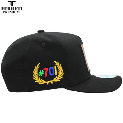 FERRETI HATS PREMIUM FT15 Black Baseball Cap For Men