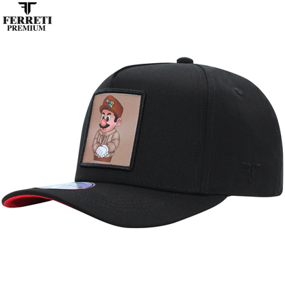 FERRETI HATS PREMIUM FT15 Black Baseball Cap For Men