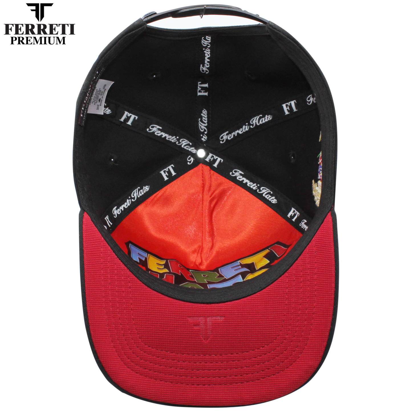 FERRETI HATS PREMIUM FT15 Black Baseball Cap For Men
