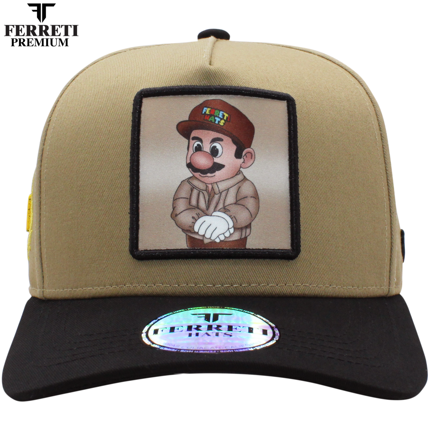 FERRETI HATS PREMIUM FT15 Khaky Baseball Cap For Men