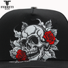 FERRETI HATS PREMIUM FT161 Skull & Rose Baseball Cap For Men