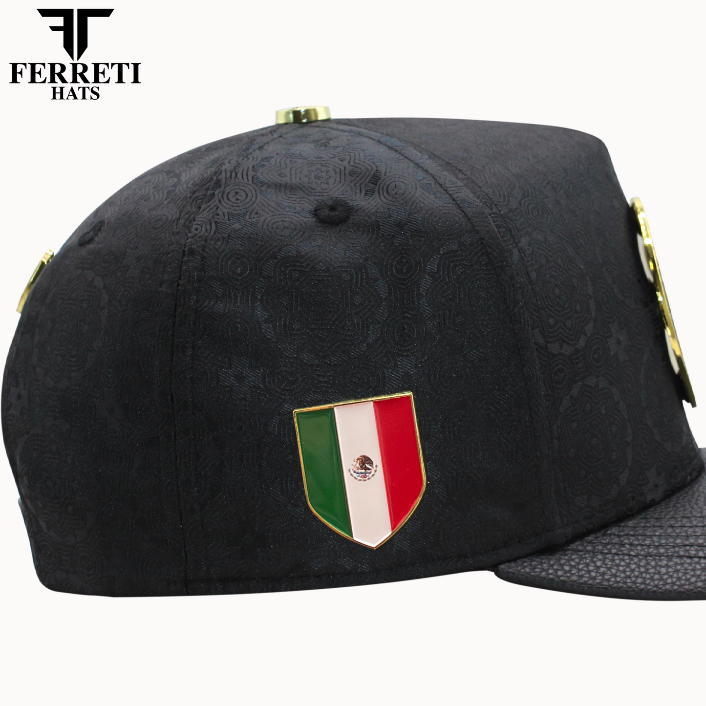 FERRETI HATS PREMIUM FT163 Escudo Mexico Baseball Cap For Men