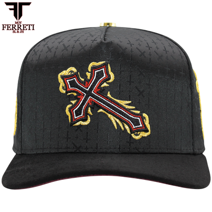FERRETI HATS PREMIUM FT166 Cross Baseball Cap For Men