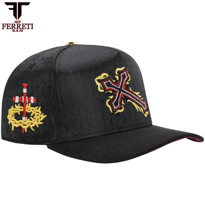 FERRETI HATS PREMIUM FT166 Cross Baseball Cap For Men