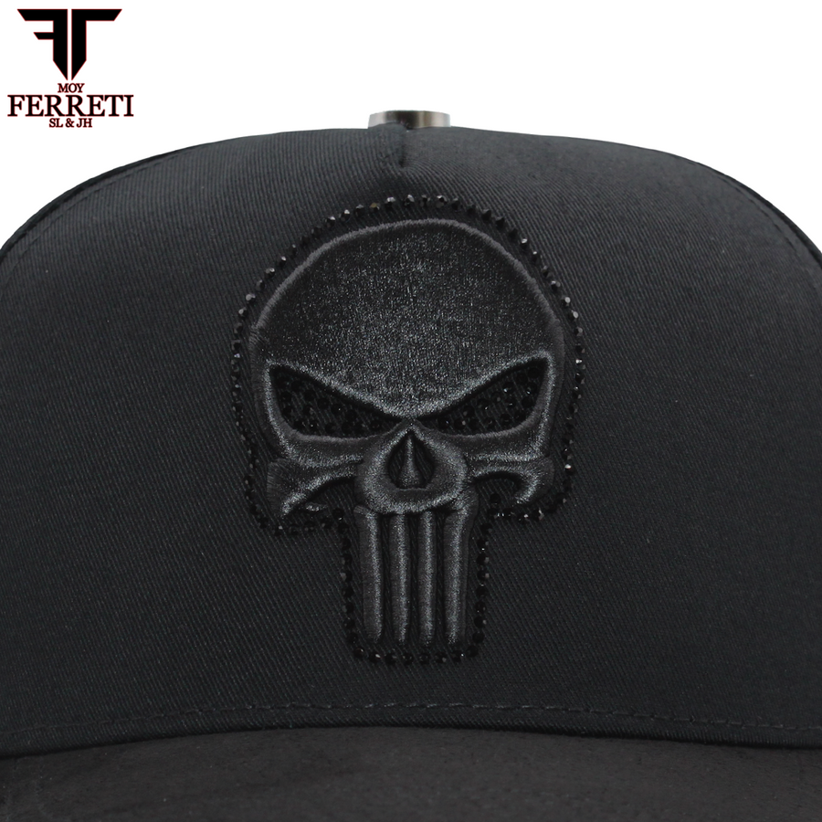 FERRETI HATS PREMIUM FT170 Dark Skull Baseball Cap For Men