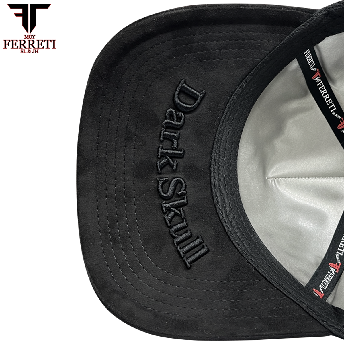 FERRETI HATS PREMIUM FT170 Dark Skull Baseball Cap For Men