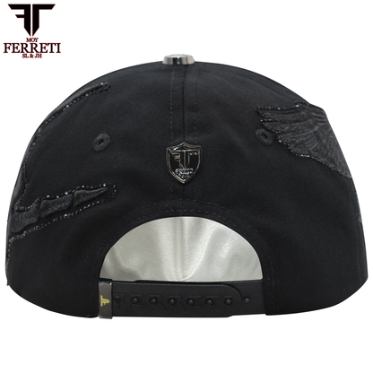 FERRETI HATS PREMIUM FT170 Dark Skull Baseball Cap For Men