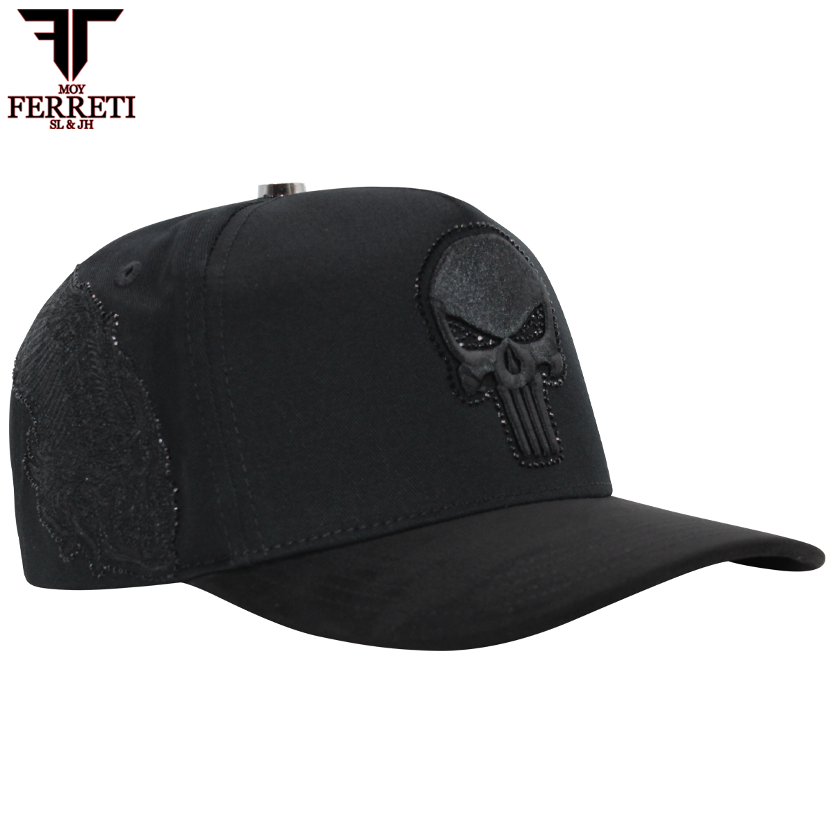 FERRETI HATS PREMIUM FT170 Dark Skull Baseball Cap For Men