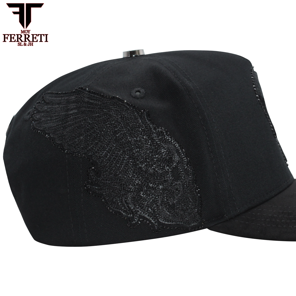FERRETI HATS PREMIUM FT170 Dark Skull Baseball Cap For Men