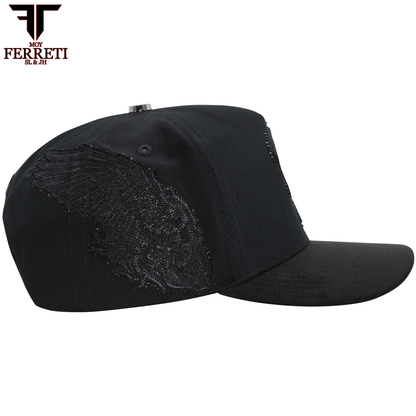 FERRETI HATS PREMIUM FT170 Dark Skull Baseball Cap For Men