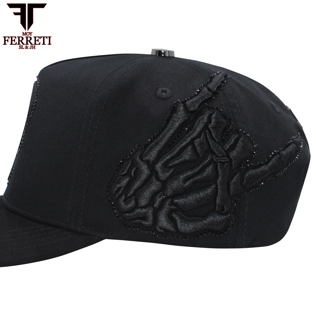 FERRETI HATS PREMIUM FT170 Dark Skull Baseball Cap For Men