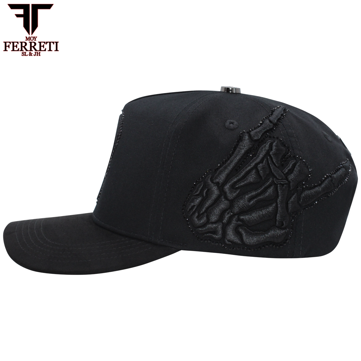 FERRETI HATS PREMIUM FT170 Dark Skull Baseball Cap For Men