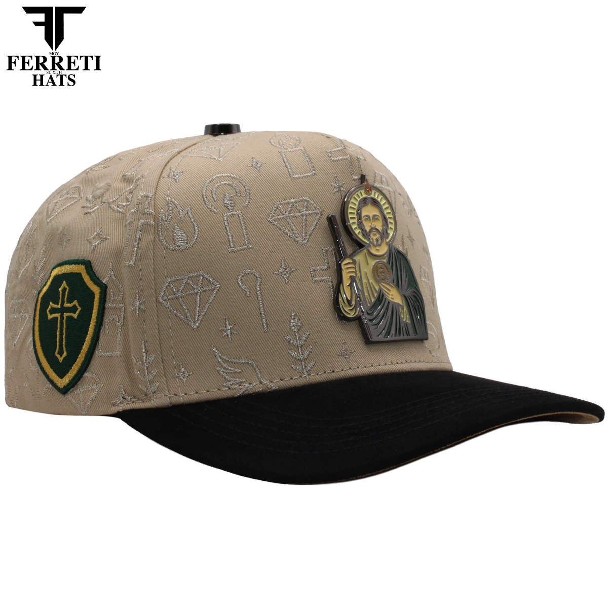 FERRETI HATS PREMIUM FT172 San Judas Baseball Cap For Men