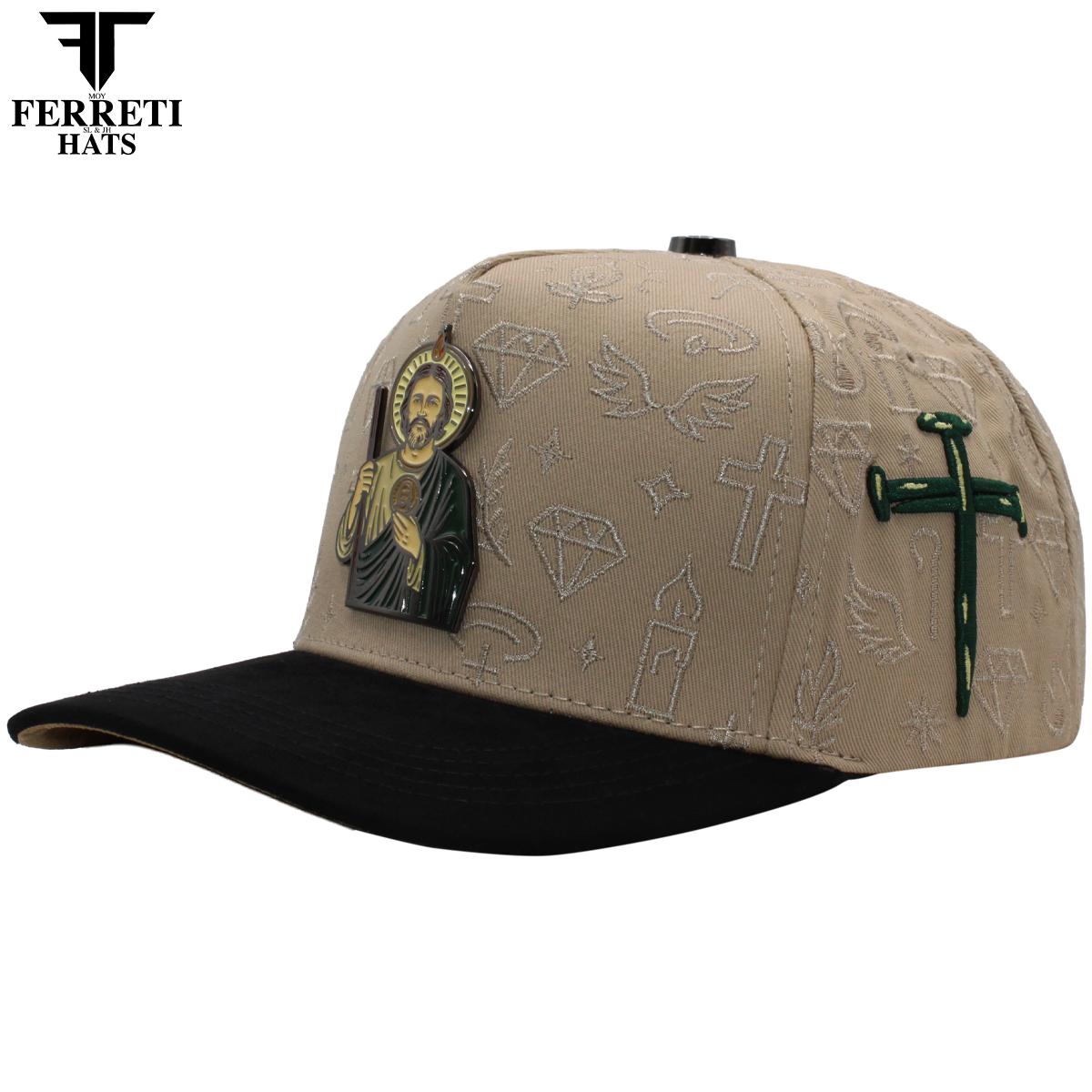 FERRETI HATS PREMIUM FT172 San Judas Baseball Cap For Men
