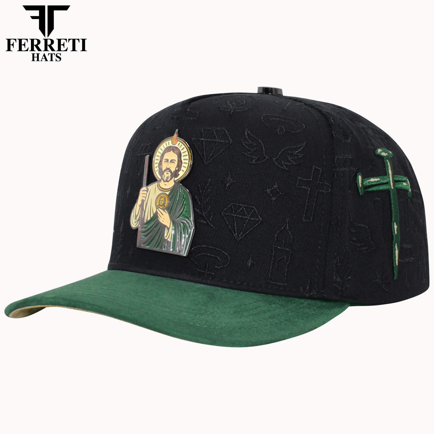 FERRETI HATS PREMIUM FT172 San Judas Tadeo Baseball Cap For Men