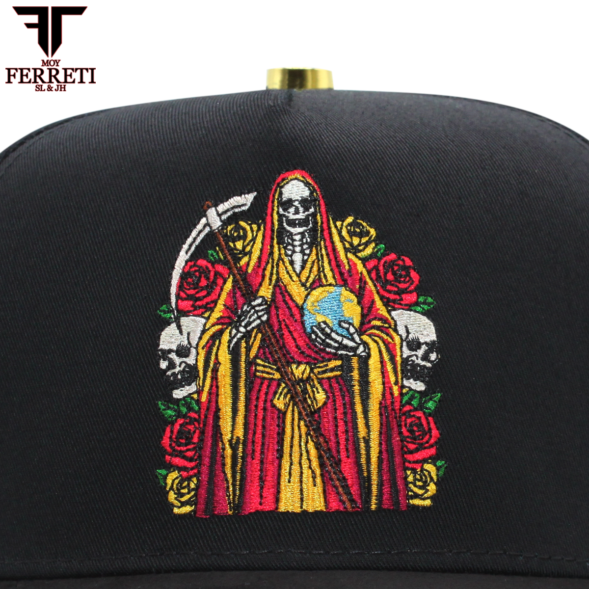 FERRETI HATS PREMIUM FT174 La Muerte  Baseball Cap For Men