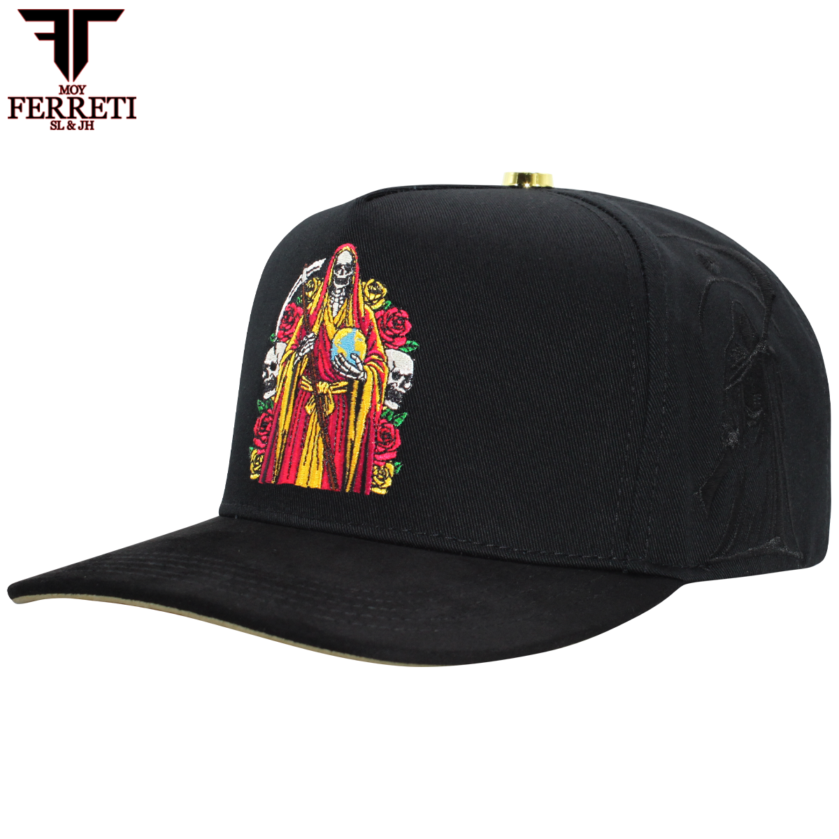 FERRETI HATS PREMIUM FT174 La Muerte  Baseball Cap For Men