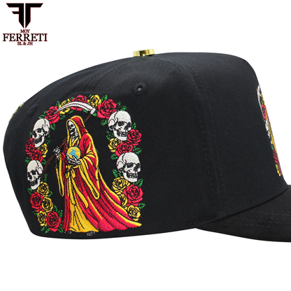 FERRETI HATS PREMIUM FT174 La Muerte  Baseball Cap For Men