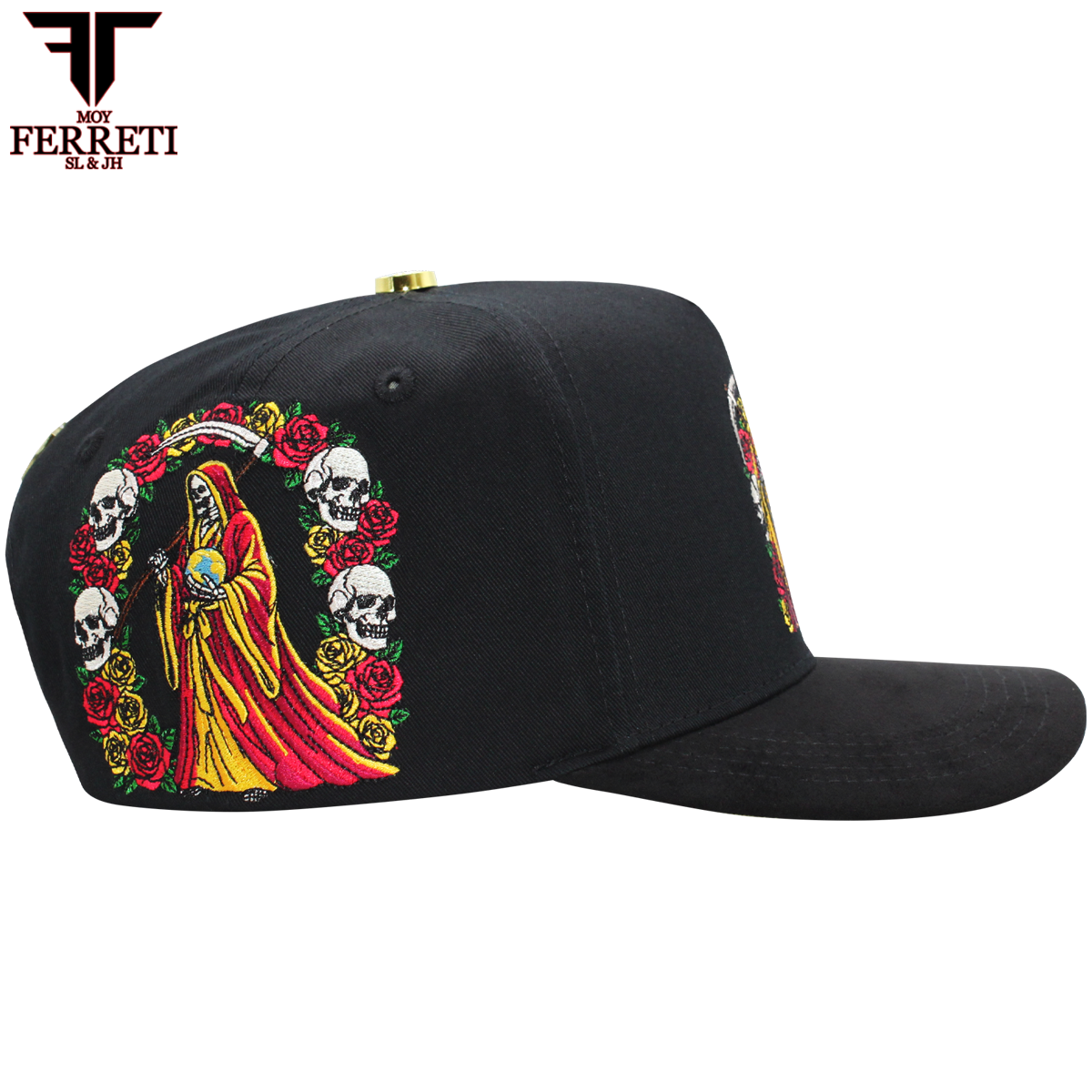 FERRETI HATS PREMIUM FT174 La Muerte  Baseball Cap For Men