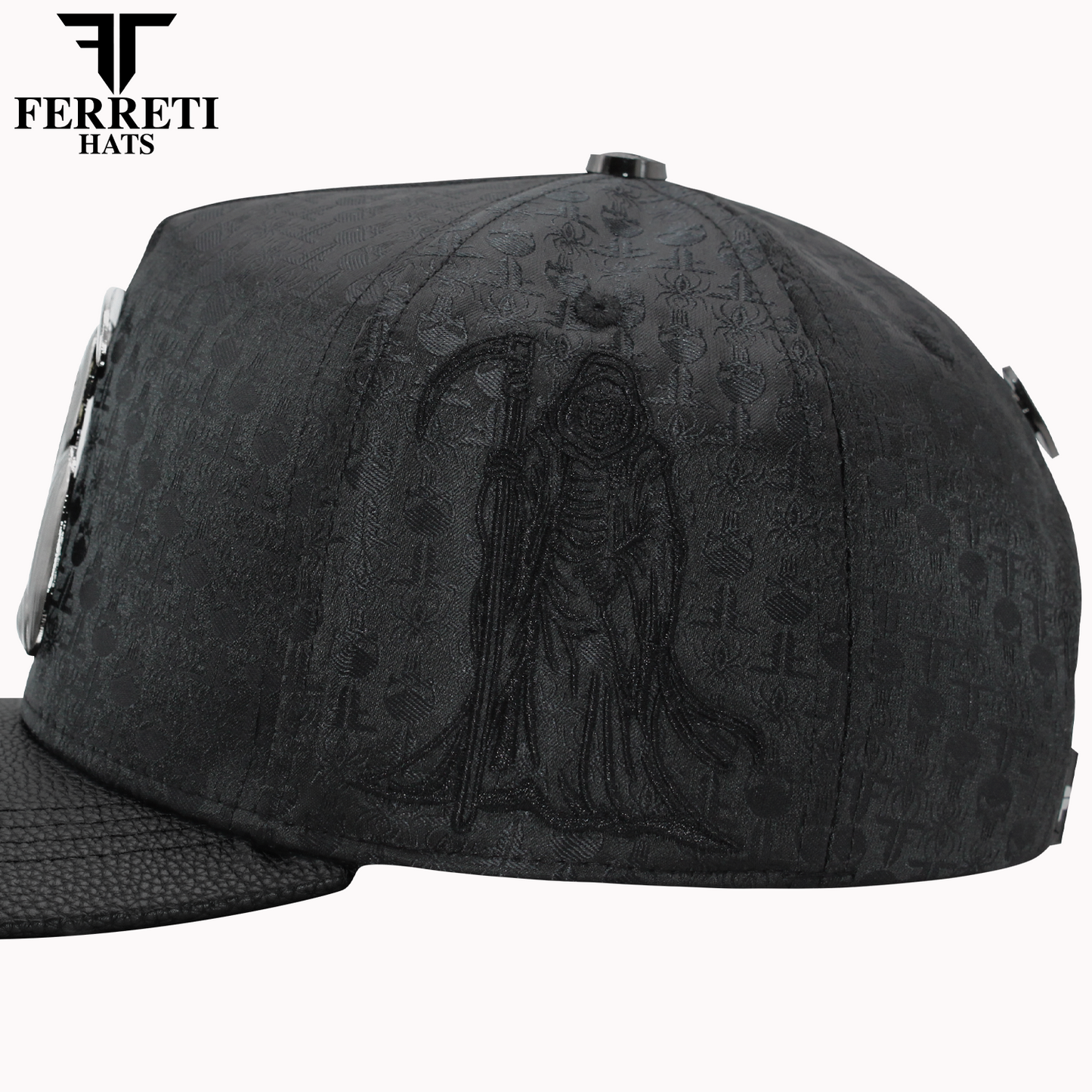 FERRETI HATS PREMIUM FT175 La Muerte Baseball Cap For Men