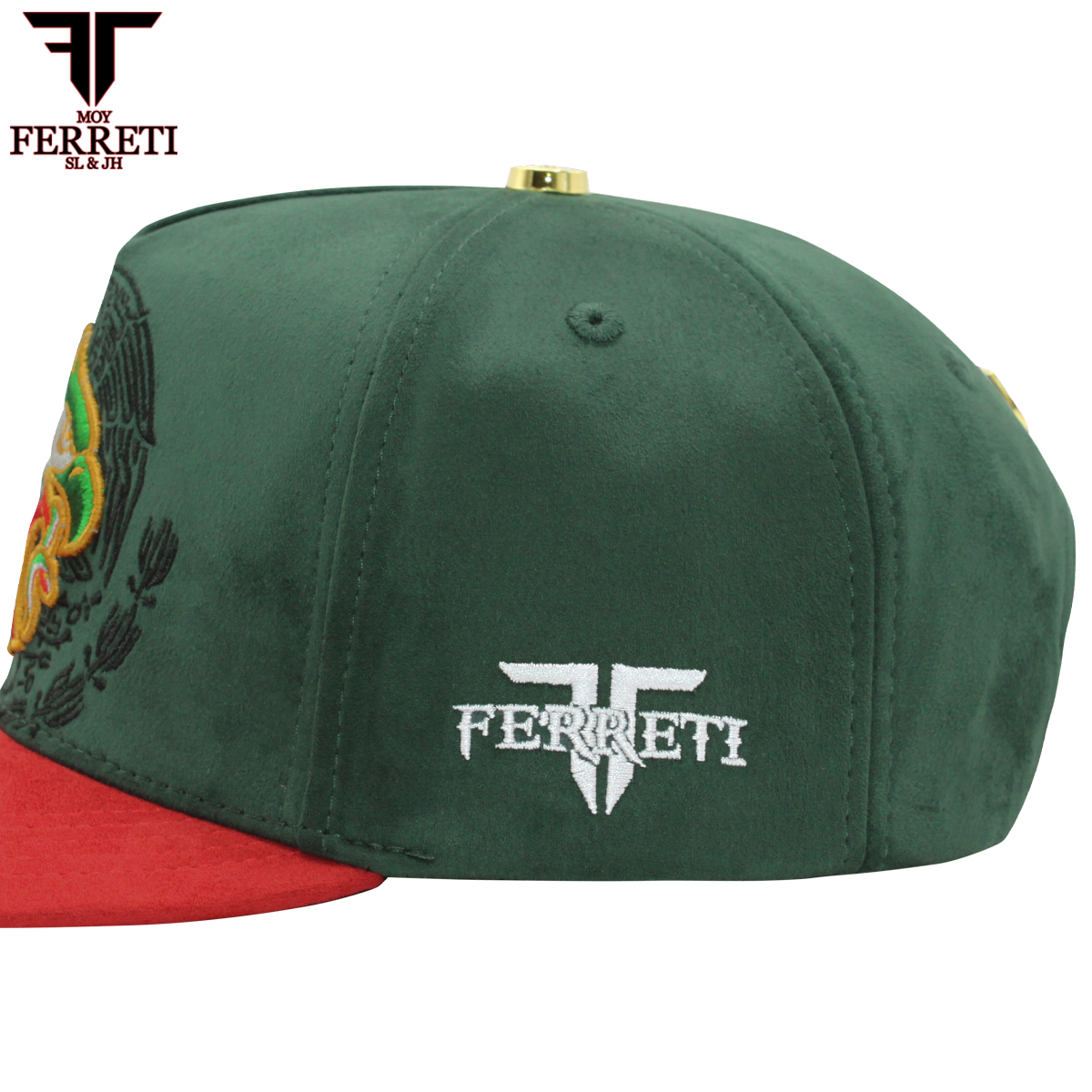 FERRETI HATS PREMIUM FT176 Mexico Green Baseball Cap For Men