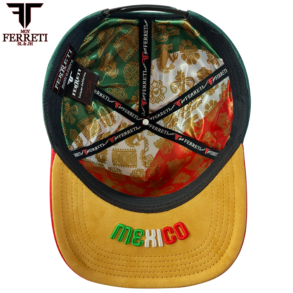 FERRETI HATS PREMIUM FT176 Mexico Green Baseball Cap For Men