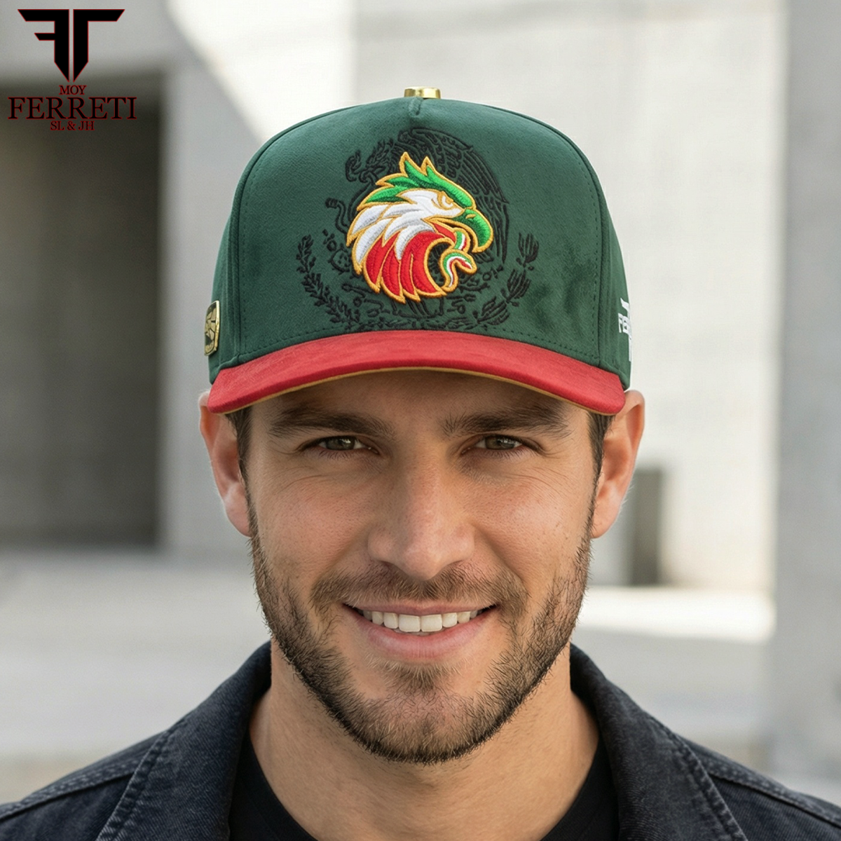 FERRETI HATS PREMIUM FT176 Mexico Green Baseball Cap For Men