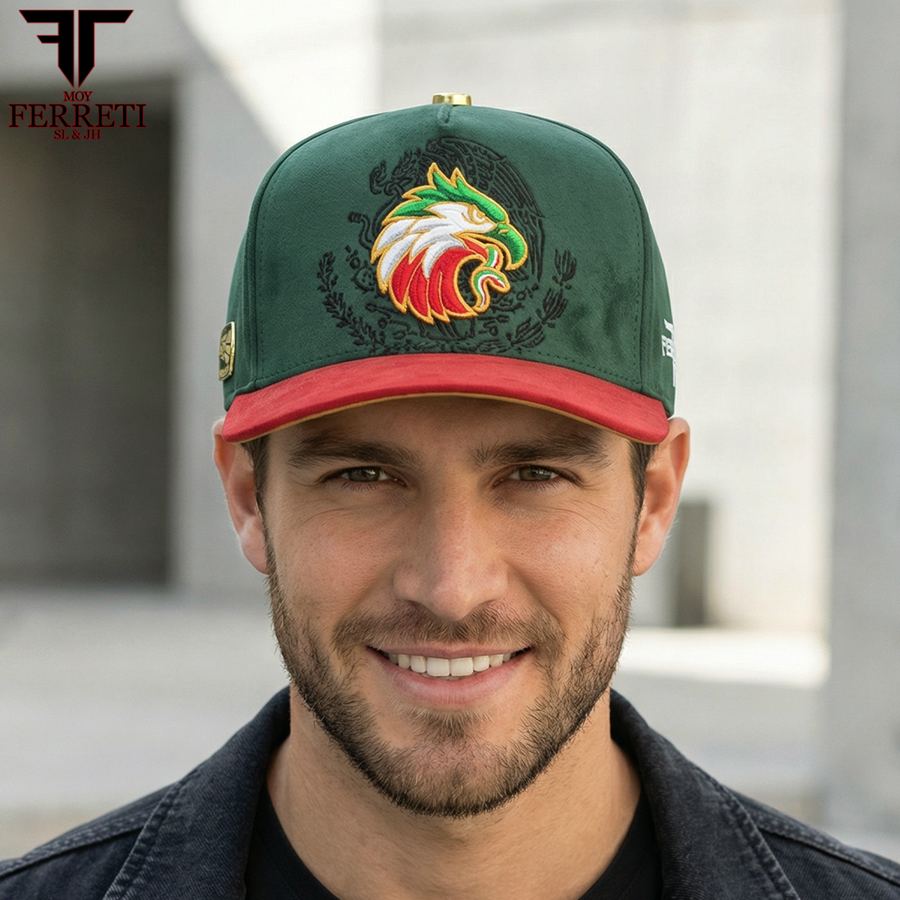 FERRETI HATS PREMIUM FT176 Mexico Green Baseball Cap For Men