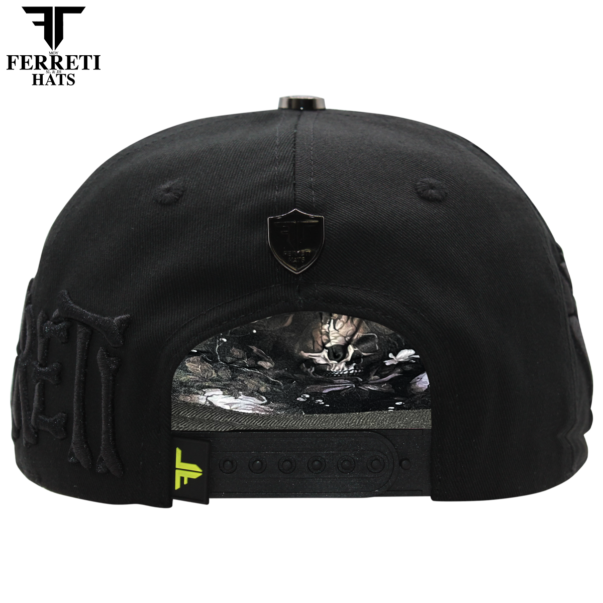 FERRETI HATS PREMIUM FT186 Diamond Skull Baseball Cap For Men