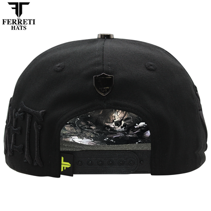 FERRETI HATS PREMIUM FT186 Diamond Skull Baseball Cap For Men
