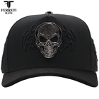 FERRETI HATS PREMIUM FT186 Diamond Skull Baseball Cap For Men