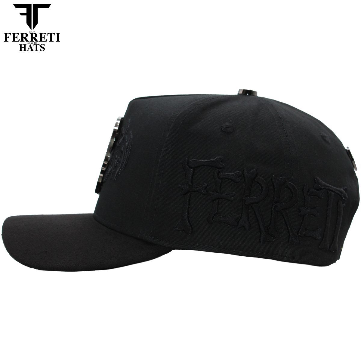 FERRETI HATS PREMIUM FT186 Diamond Skull Baseball Cap For Men