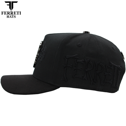 FERRETI HATS PREMIUM FT186 Diamond Skull Baseball Cap For Men