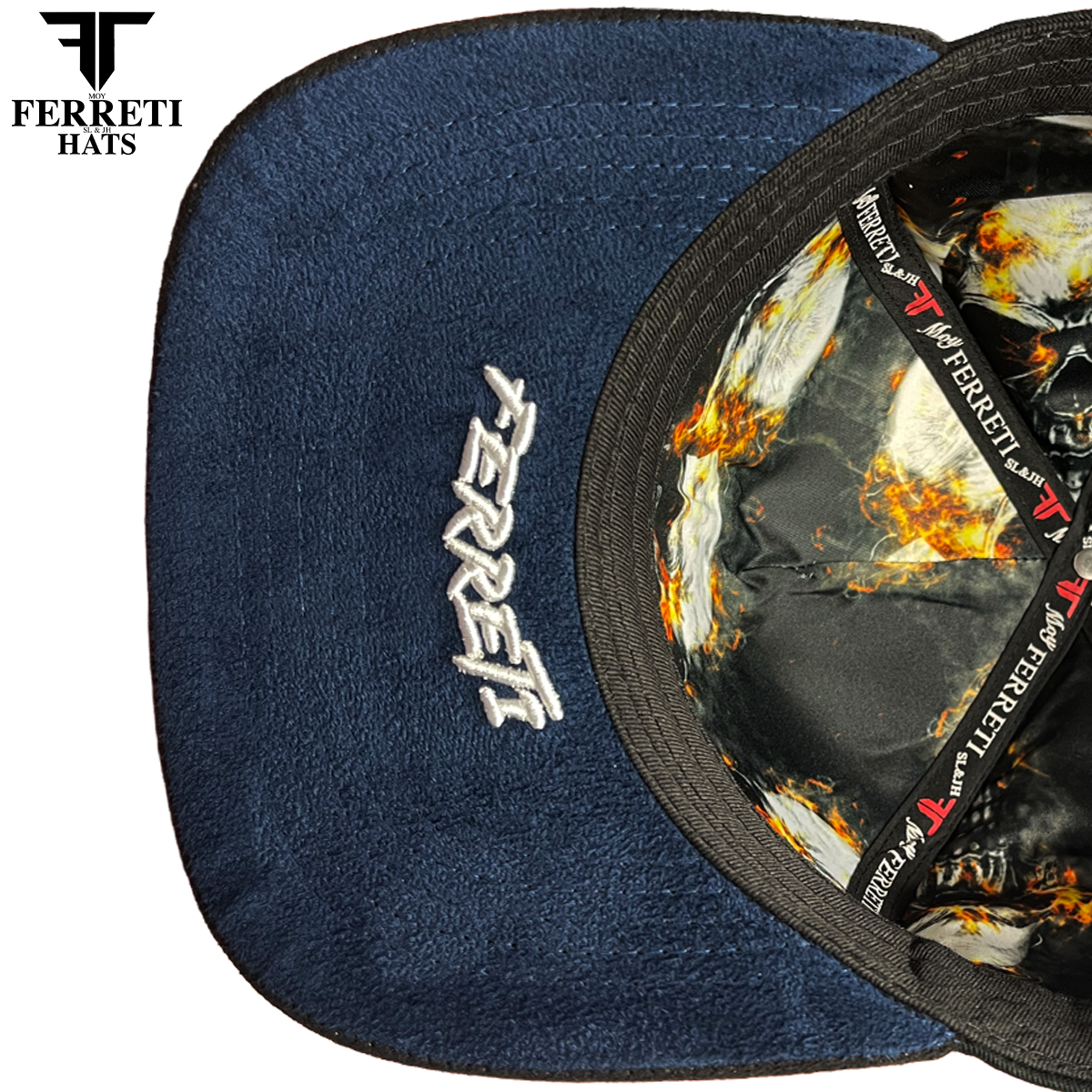 FERRETI HATS PREMIUM FT187 El Samuray Black Baseball Cap For Men